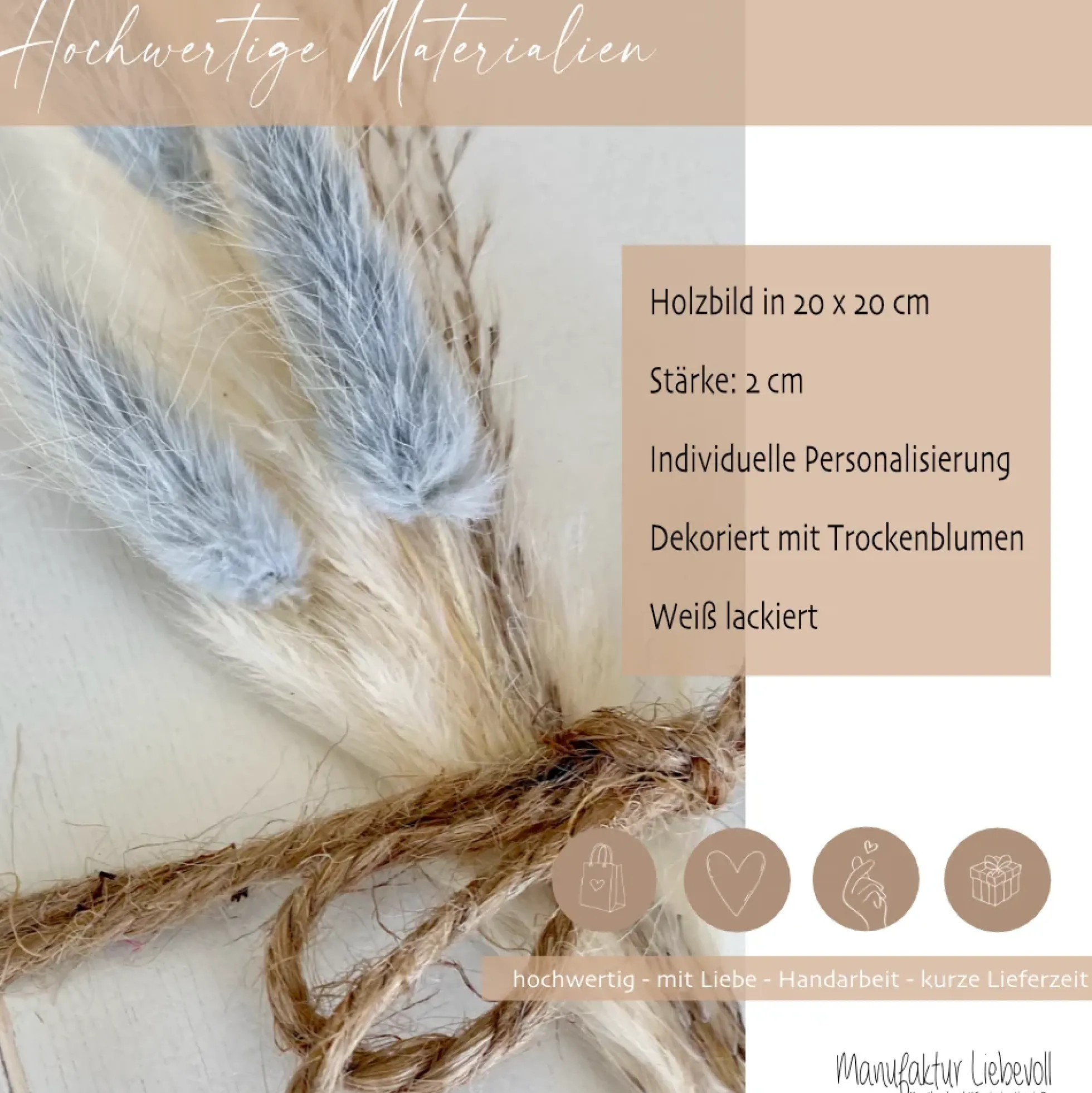 Abschiedsgeschenk für Erzieher/in | Holzbild mit Namen, Spruch & Blumen als Dankeschön Geschenk | Kindergarten Geschenkidee zum Abschied | Danke | Manufaktur Liebevoll