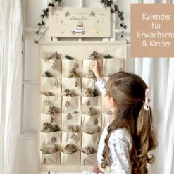 Adventskalender mit Namen Befüllen Boho Stoff Adventskalender