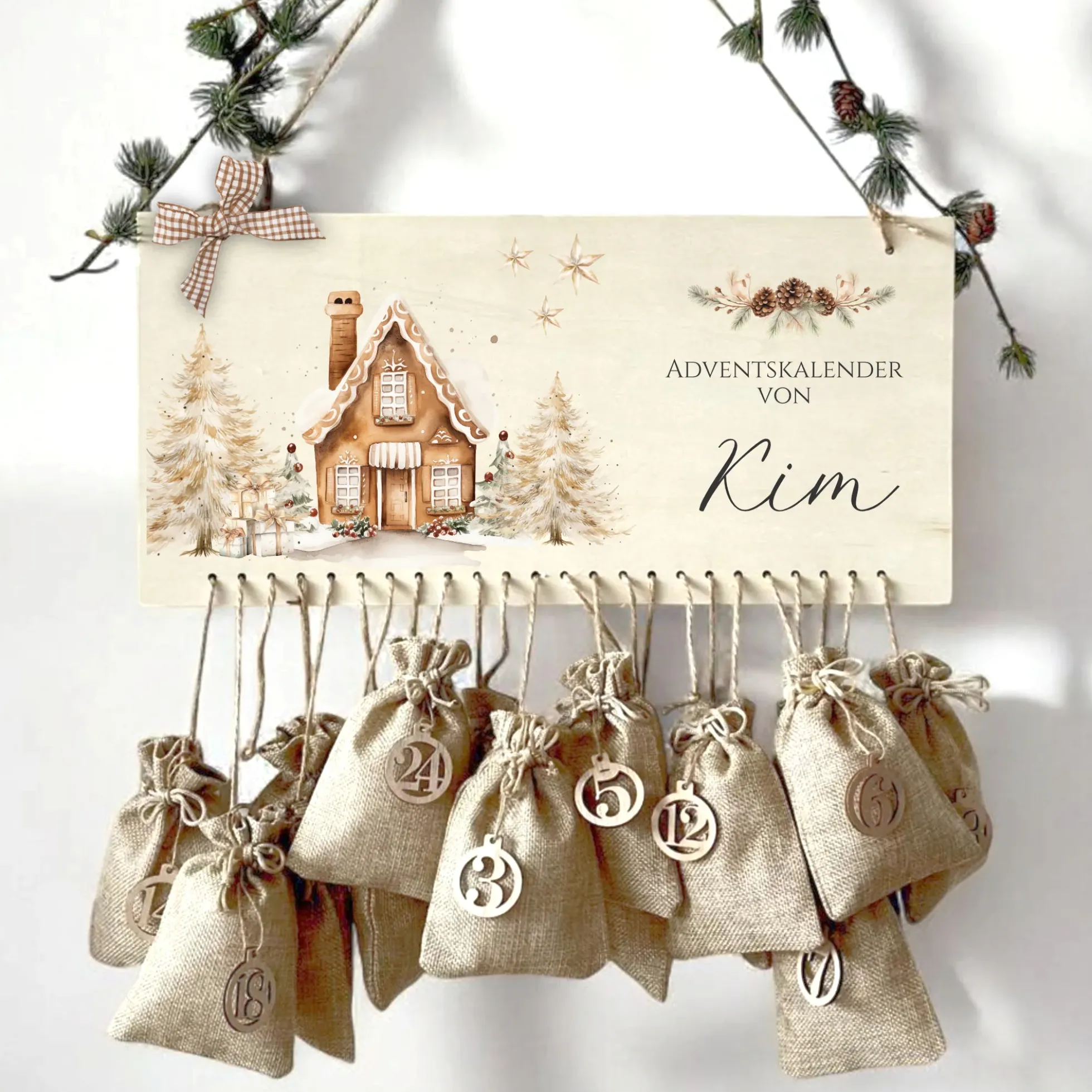 Adventskalender Personalisiert für die Adventszeit für Frauen und Männer mit Namen zum Befüllen