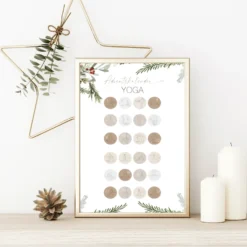 Adventskalender "Yoga" als Poster mit 24 Yogaübungen | Stilvoller Weihnachtskalender für den Bilderrahmen
