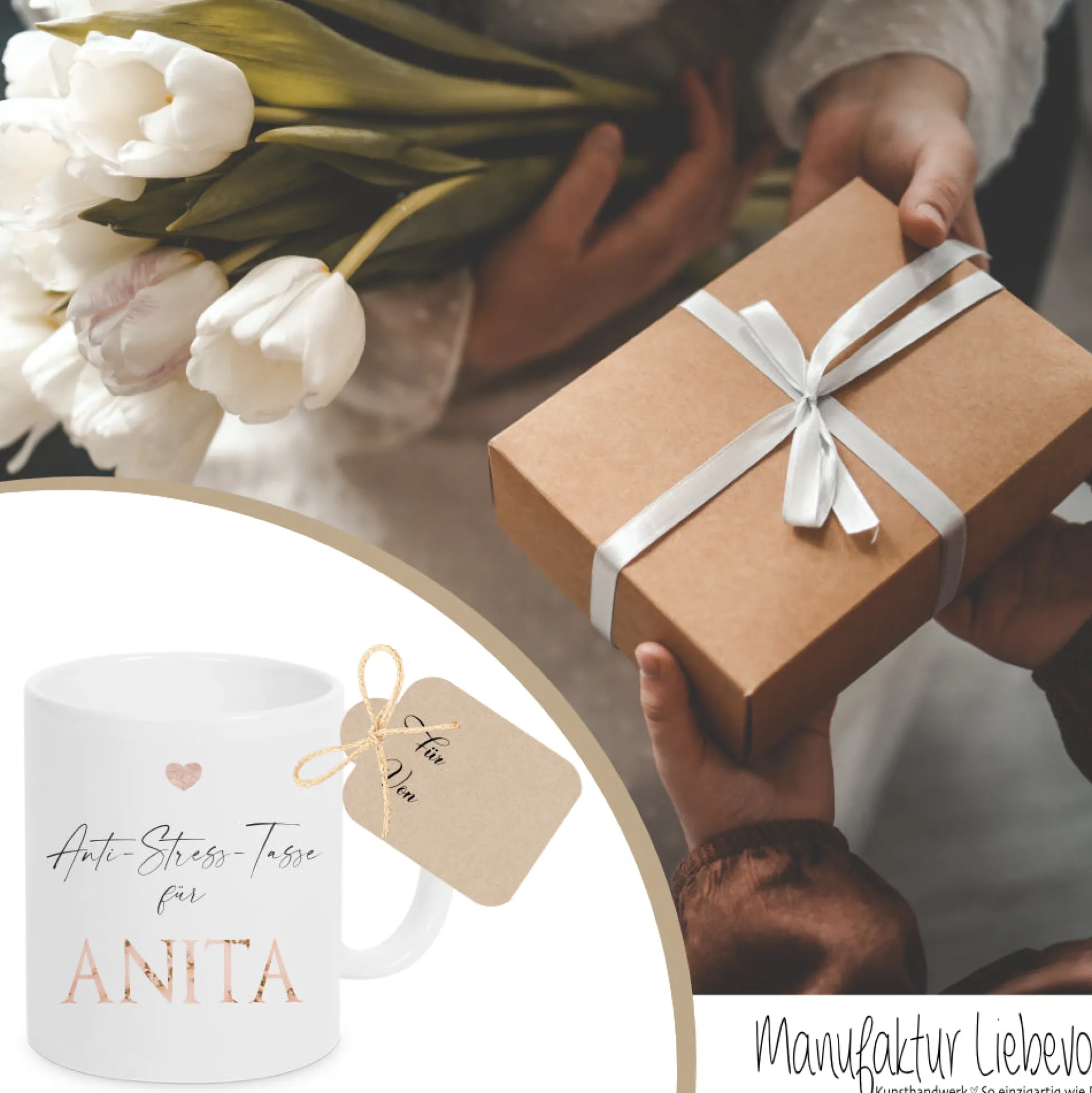 Anti Stress Tasse mit Namen | Kaffeetasse aus Keramik