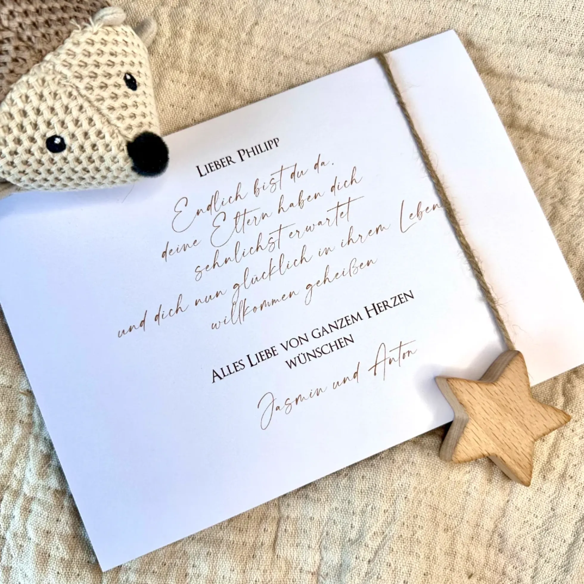 Baby Geburt Glückwunsch Karte Name personalisiert I Junge Mädchen Geschenk I Taufe Glückwunschkarte Geldgeschenk Geburtskarte