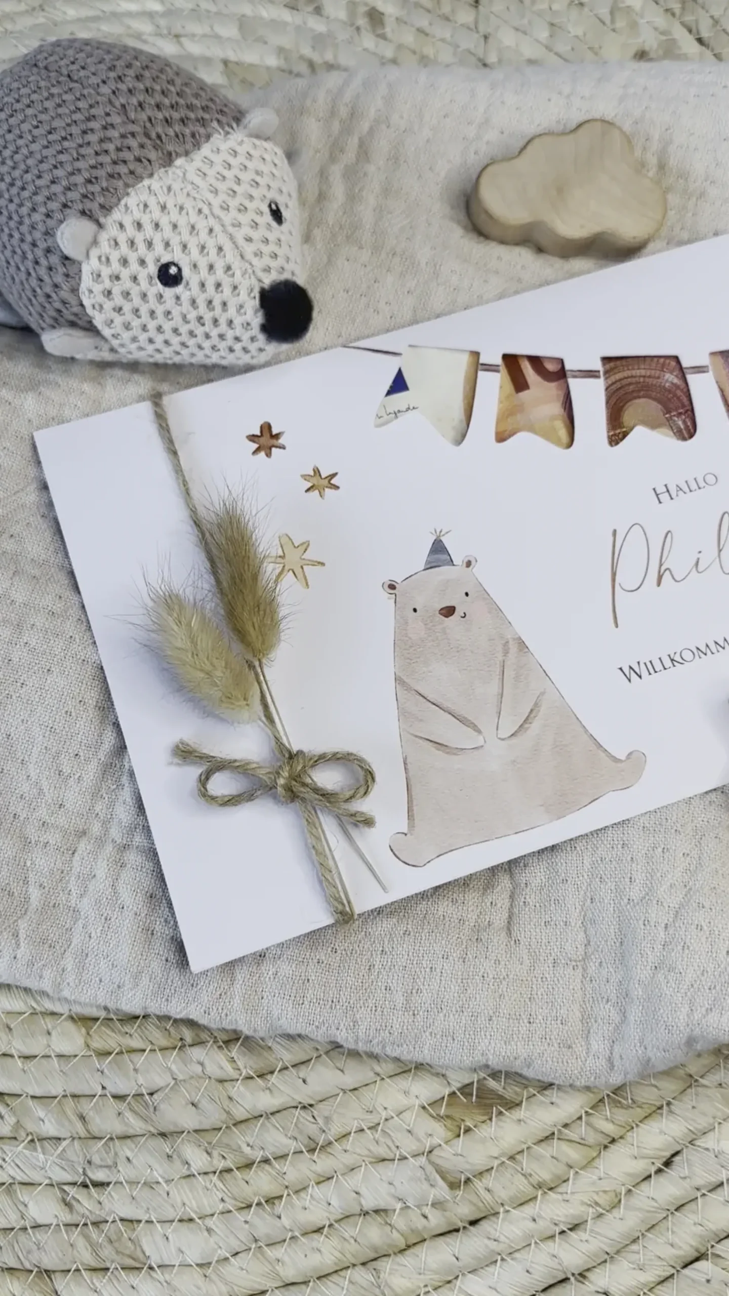 Baby Geburt Glückwunsch Karte Name personalisiert I Junge Mädchen Geschenk I Taufe Glückwunschkarte Geldgeschenk Geburtskarte