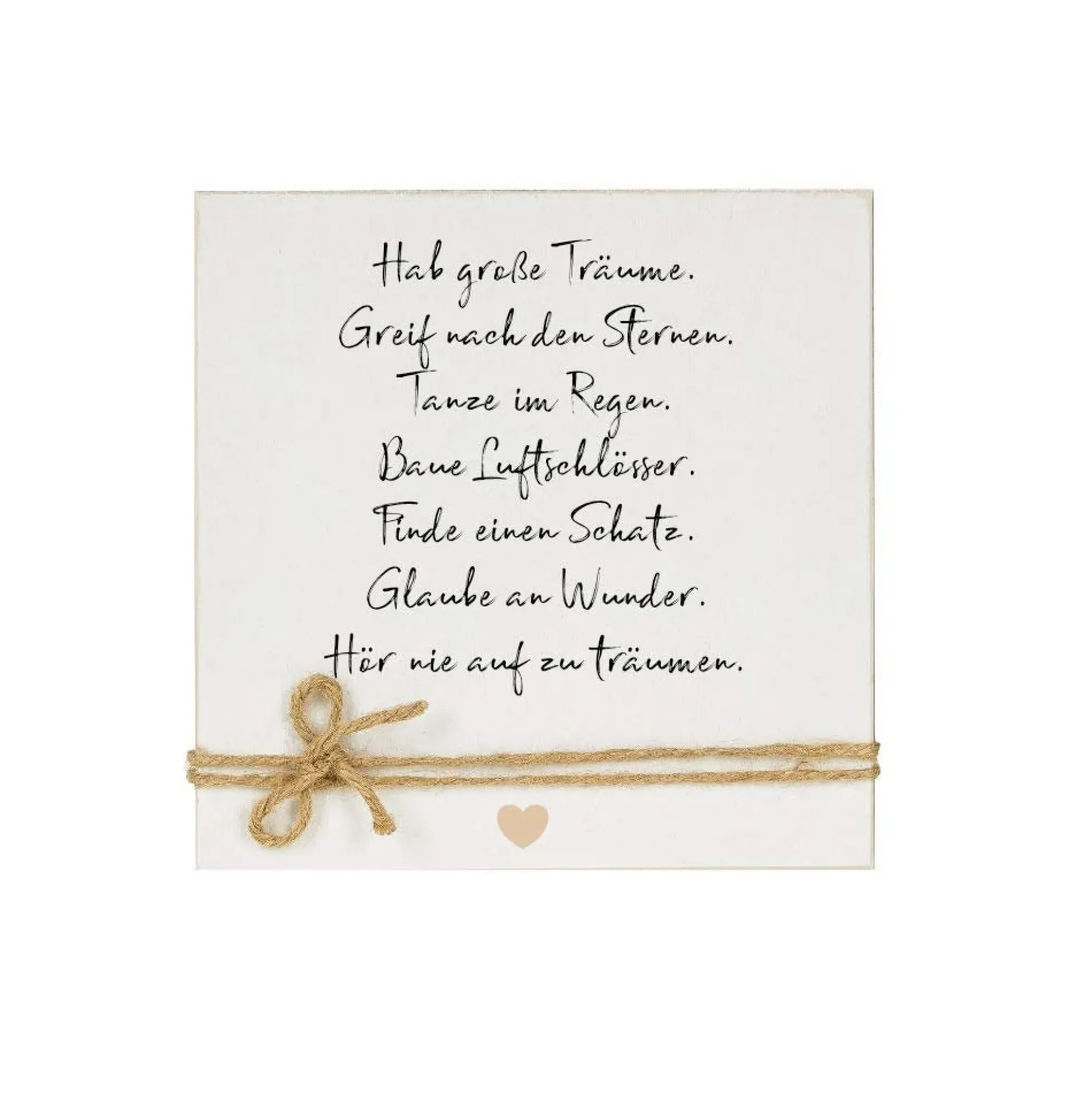 Besonderes Geschenk aus Holz | Wandbild mit Spruch "Hab große Träume“ | Zum Dekorieren u. verschenken | Besondere Geschenkidee zum Geburtstag, zur Konfirmation, zur Prüfung, zum Abitur uvm. | Holzbild mit wundervollen Wünschen