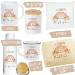Einschulung Geschenk Schulkind 2026 I Personalisierte Kinder Tasse mit Namen viele Motive I Mädchen Einschulung Junge Geschenk Schulstart