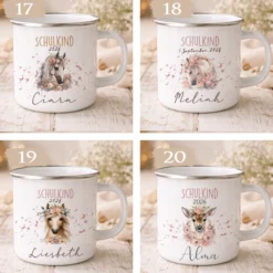 Einschulung Geschenk Schulkind 2026 I Personalisierte Kinder Tasse mit Namen viele Motive I Mädchen Einschulung Junge Geschenk Schulstart