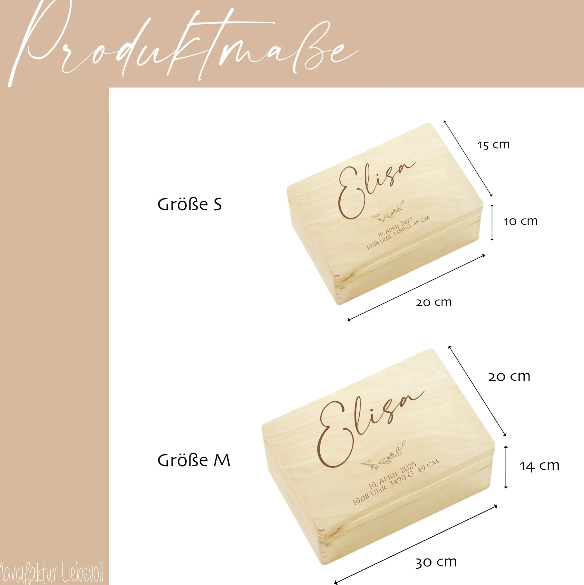 Erinnerungsbox Baby Personalisiert Baby Erinnerungskiste aus Holz Babygeschenk Geschenk zur Geburt Taufe Geburtsgeschenk Taufgeschenk Mädchen Junge