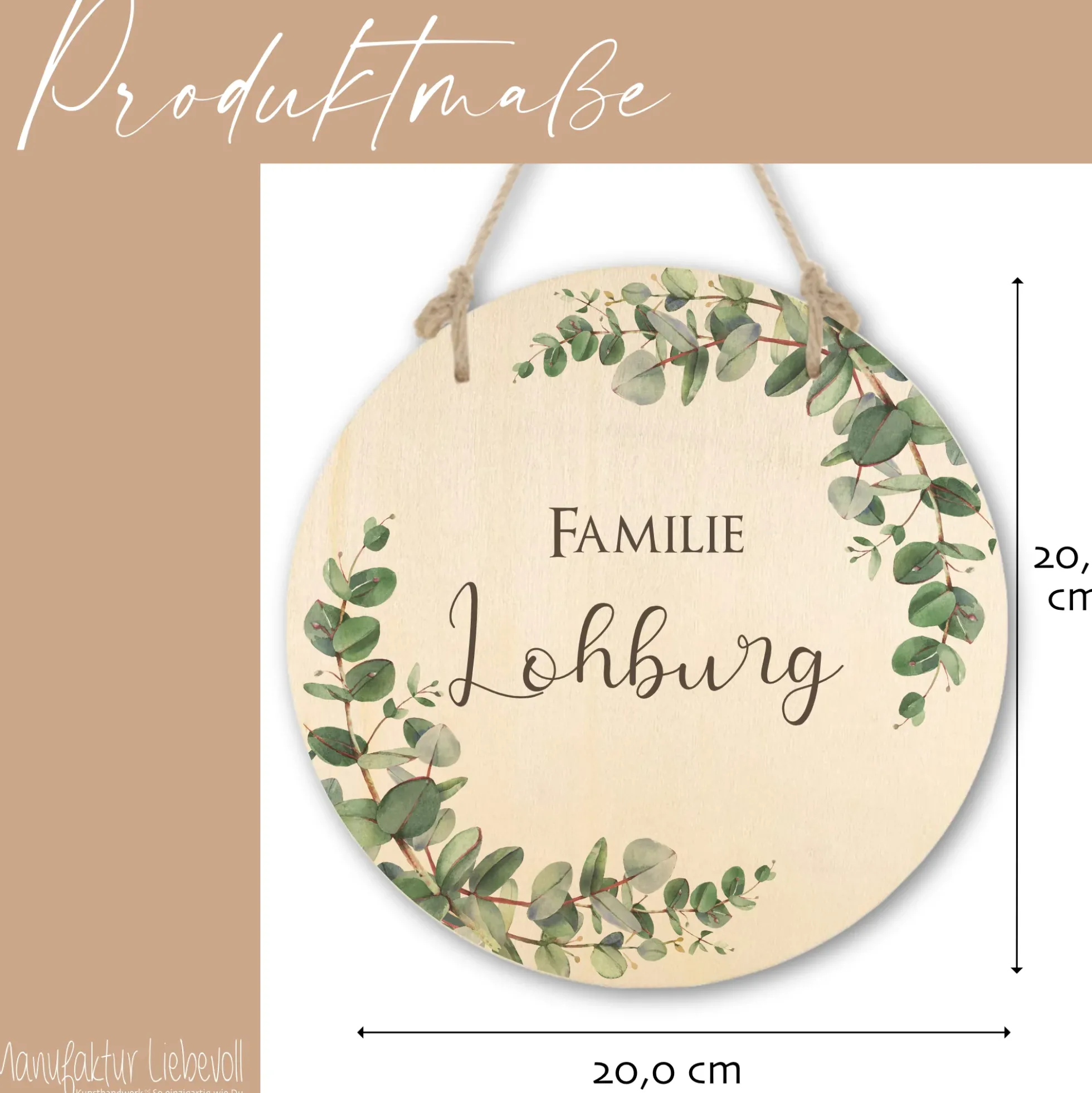 Familienschild "Wildblumen" mit dem Namen der Familie | Besondere Wohndeko u. liebevolles Geschenk für Familien "Autumn" | 3 Motivvarianten zur Auswahl