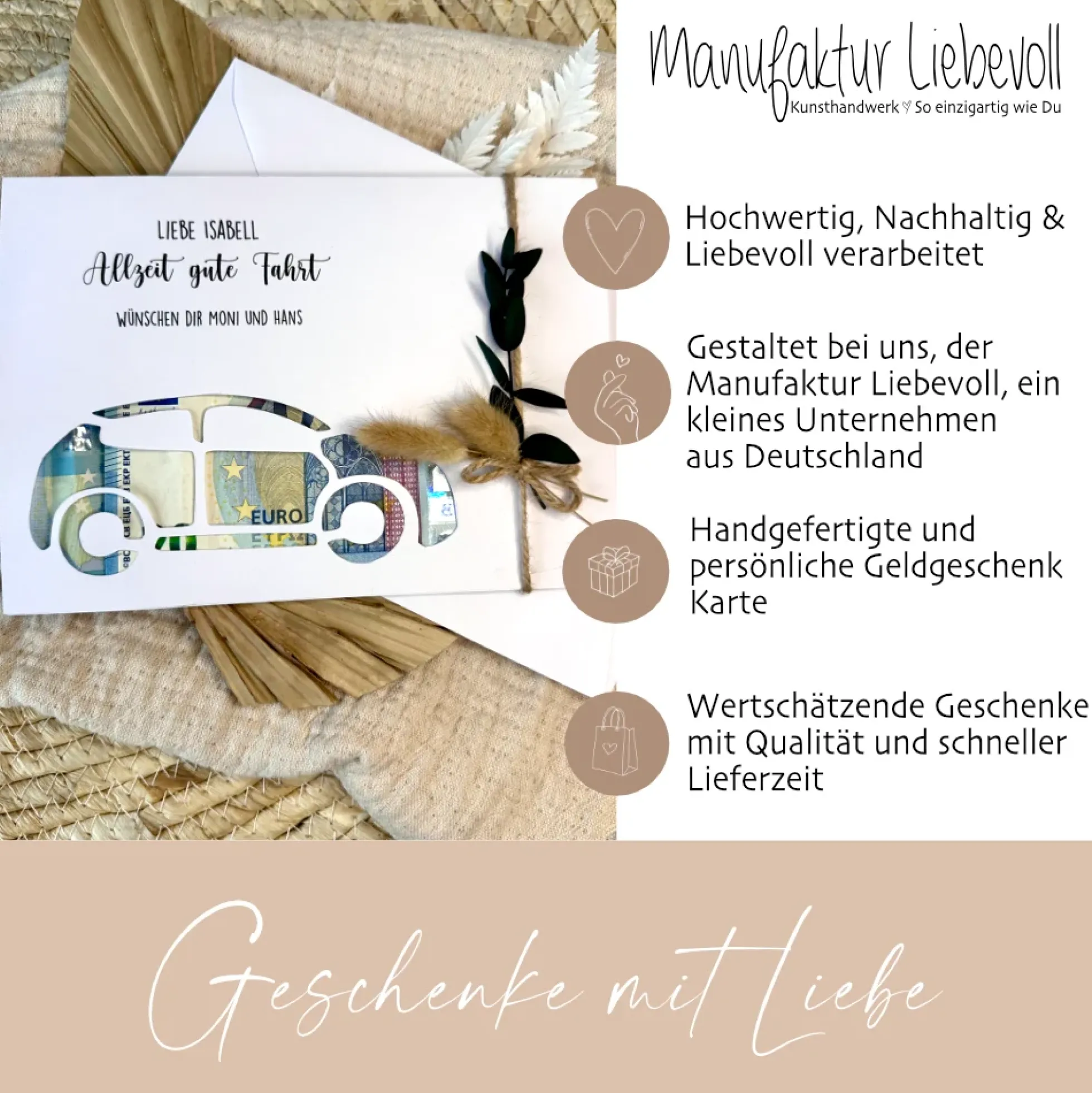 Führerschein Geldgeschenk Karte I Personalisierte Bestanden Glückwunschkarte Auto I persönliches Geschenk | Geld verschenken