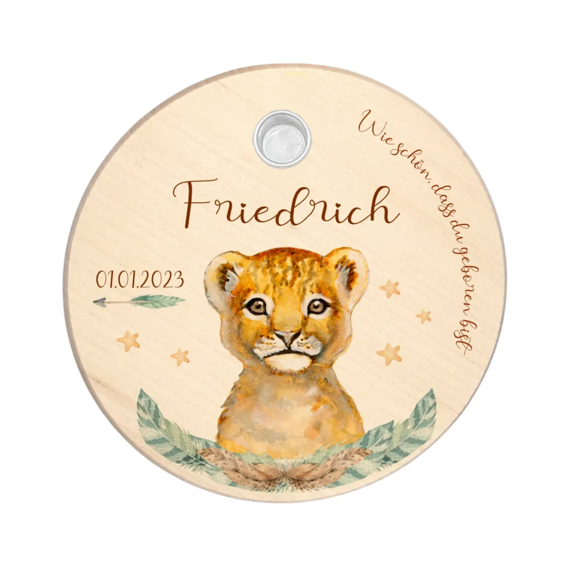 Geburtstagsteller "Hase" für Kinder | Personalisierter Kerzenteller aus Holz für Mädchen und Jungen + Kerze | Geschenkidee zum Geburt, Taufe, Kindergeburtstag | weitere Motive zur Auswahl