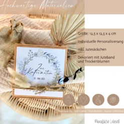 Geldgeschenk zur Konfirmation, Personalisierte Verpackung, Konfirmationsgeschenk