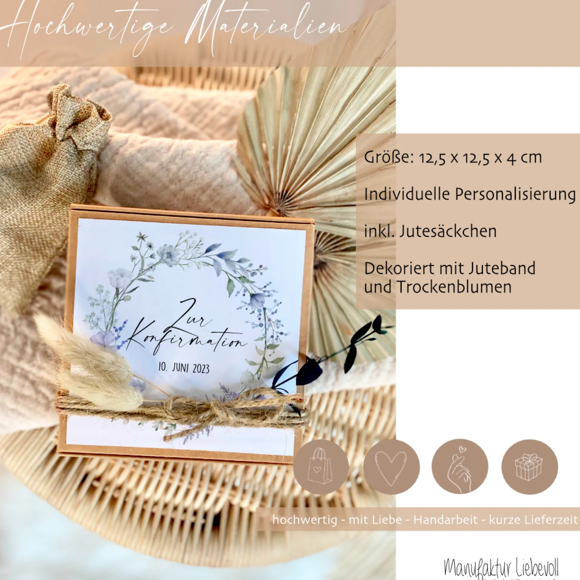 Geldgeschenk zur Konfirmation, Personalisierte Verpackung, Konfirmationsgeschenk