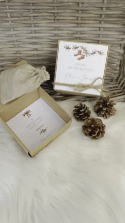 Geschenk Box Geschenkschachtel Frohe Weihnachten I Name Personalisiert I Weihnachtsgeschenk Karte I 3 Varianten
