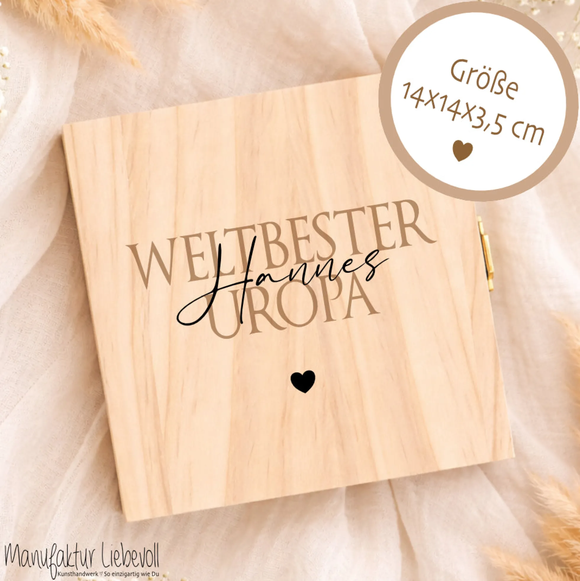 Geschenk Oma Opa personalisiert | Geschenk Uroma Uropa | Geburtstagsgeschenk Großeltern | Fotogeschenk Holzbox I Geschenk Enkelkinder Namen