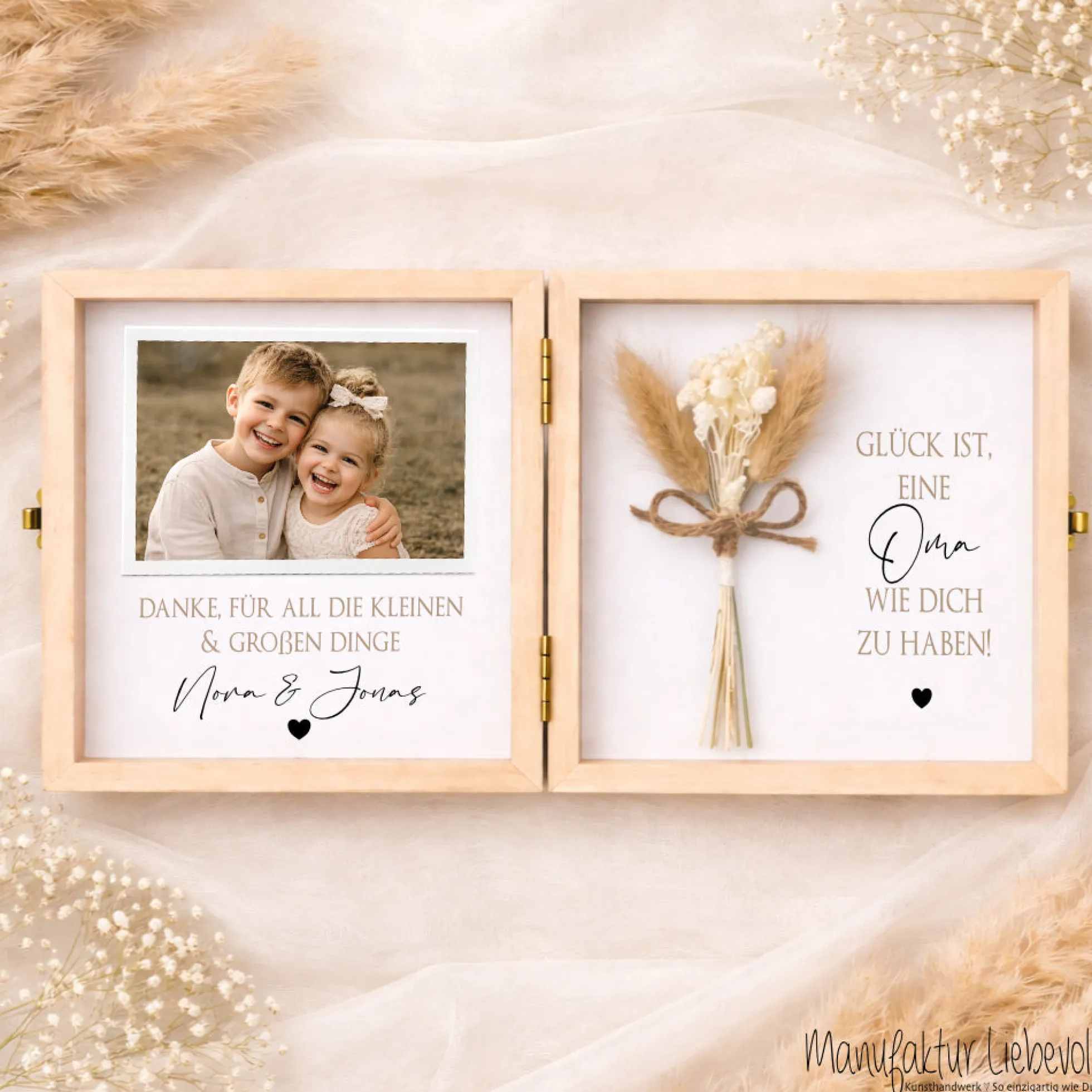 Geschenk Oma Opa personalisiert | Geschenk Uroma Uropa | Geburtstagsgeschenk Großeltern | Fotogeschenk Holzbox I Geschenk Enkelkinder Namen