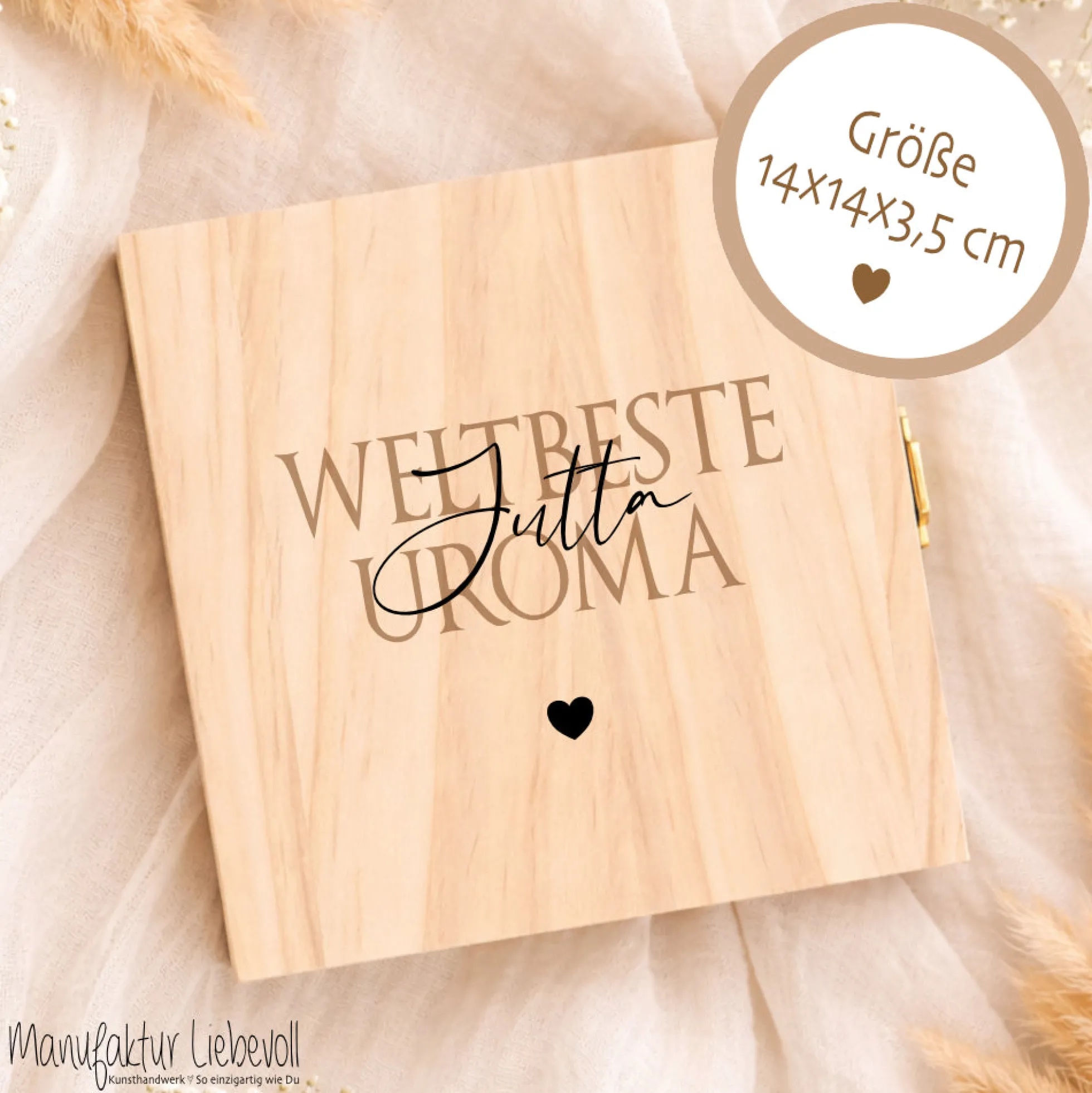 Geschenk Oma Opa personalisiert | Geschenk Uroma Uropa | Geburtstagsgeschenk Großeltern | Fotogeschenk Holzbox I Geschenk Enkelkinder Namen