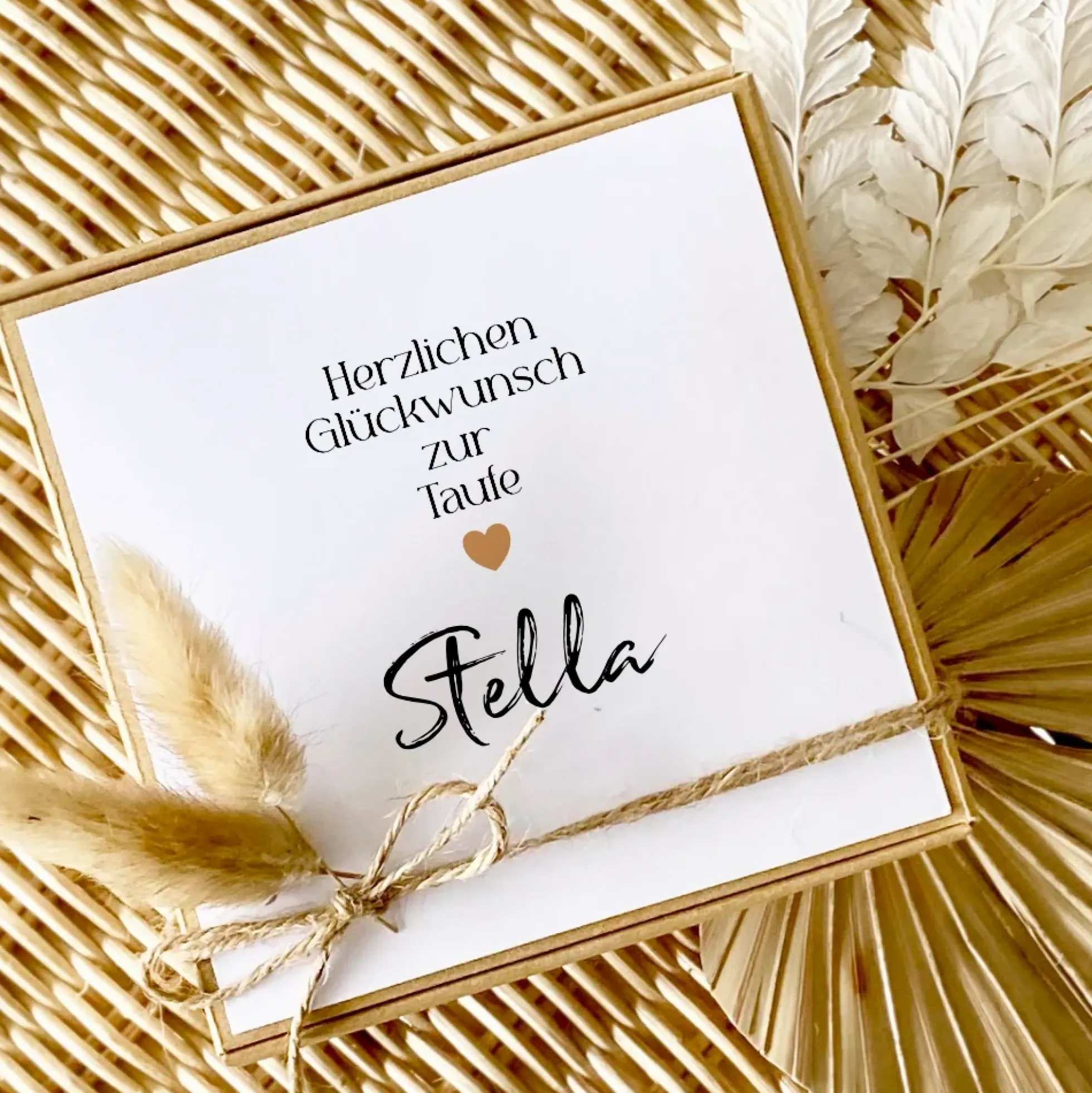 Geschenkschachtel Jugendweihe, Konfirmation, Kommunion, Firmung, Taufe, Einschulung Karte mit Namen, Geldgeschenk Box inkl. Jutebeutel I Manufaktur Liebevoll
