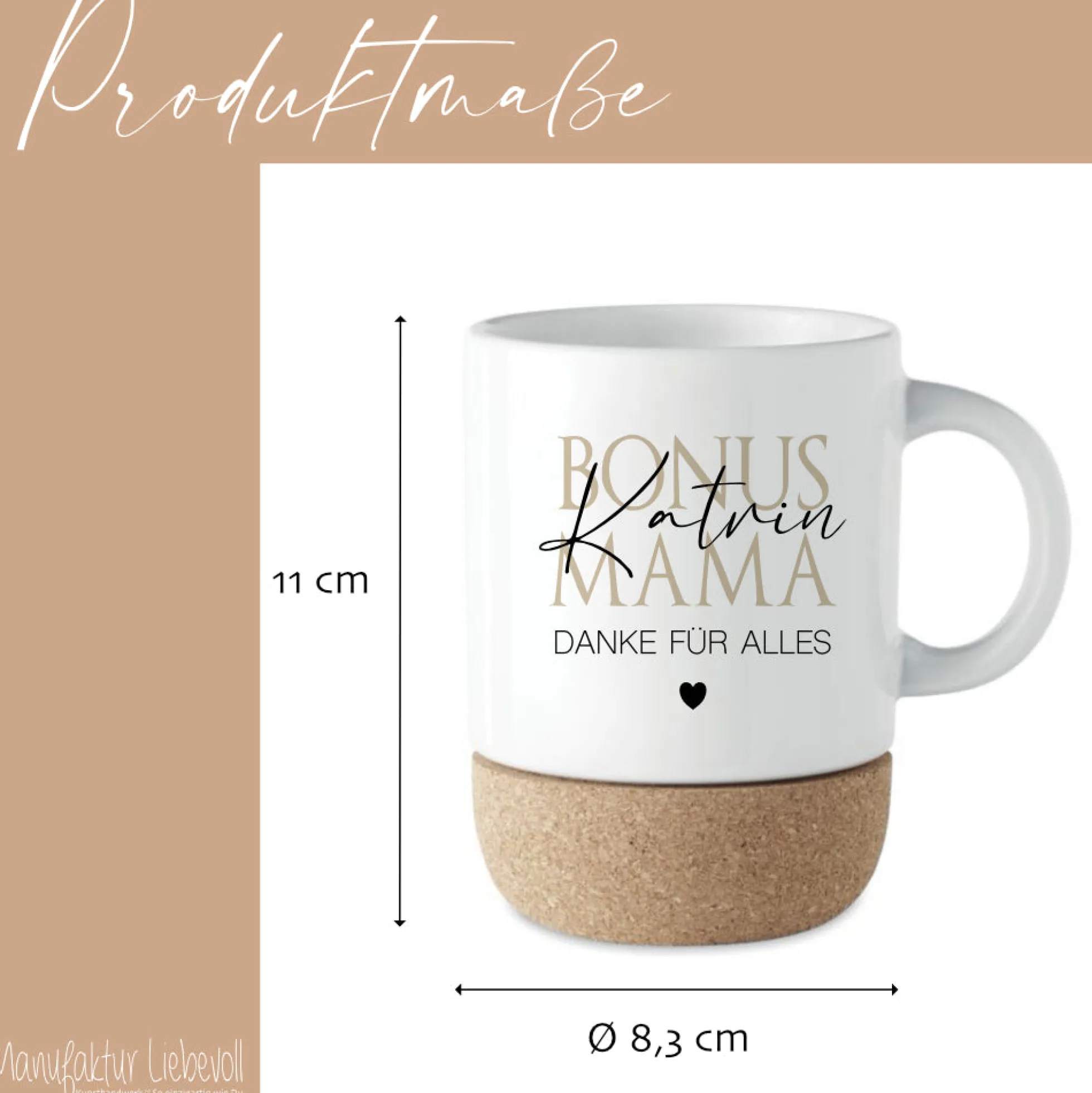 Geschenk Tasse Bonus Mama I Bonus Papa personalisierte Tasse für Stiefmama, Stiefpapa I Wunschtext Tasse mit Namen Geburtstag als Dankeschön