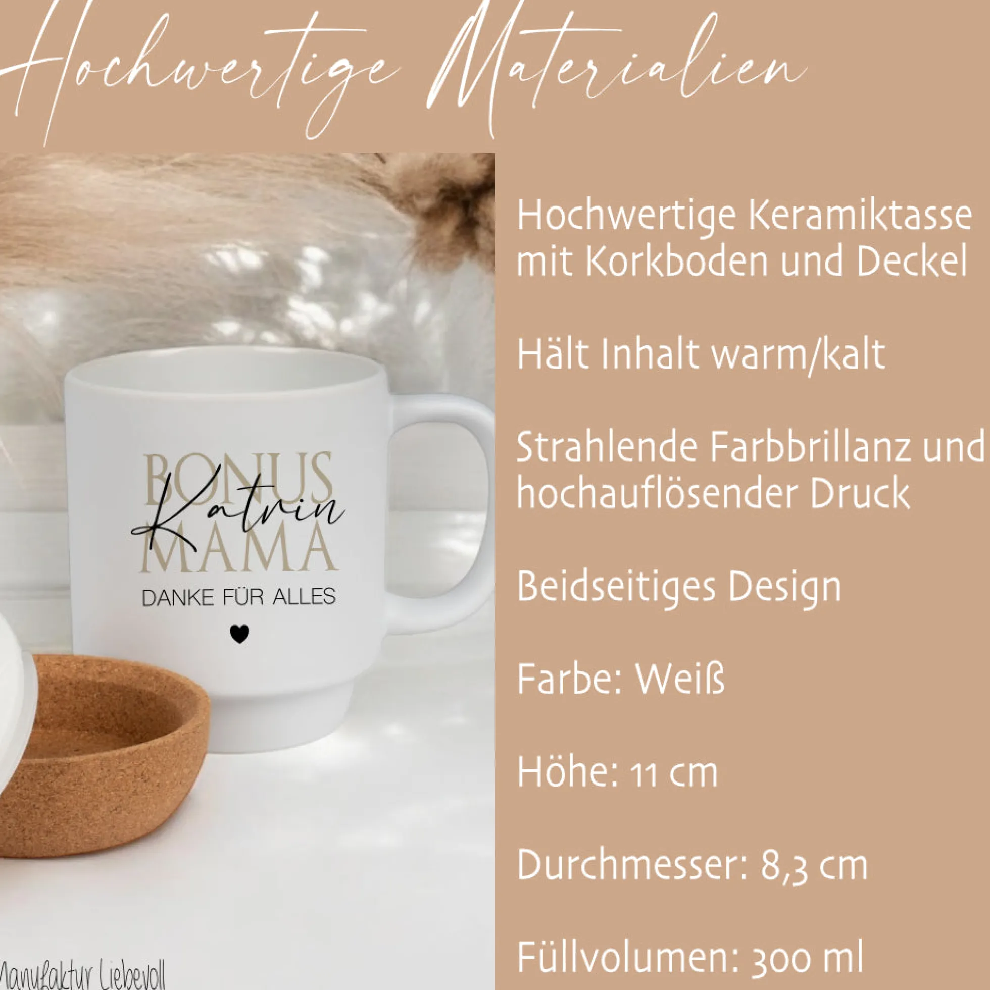 Geschenk Tasse Bonus Mama I Bonus Papa personalisierte Tasse für Stiefmama, Stiefpapa I Wunschtext Tasse mit Namen Geburtstag als Dankeschön