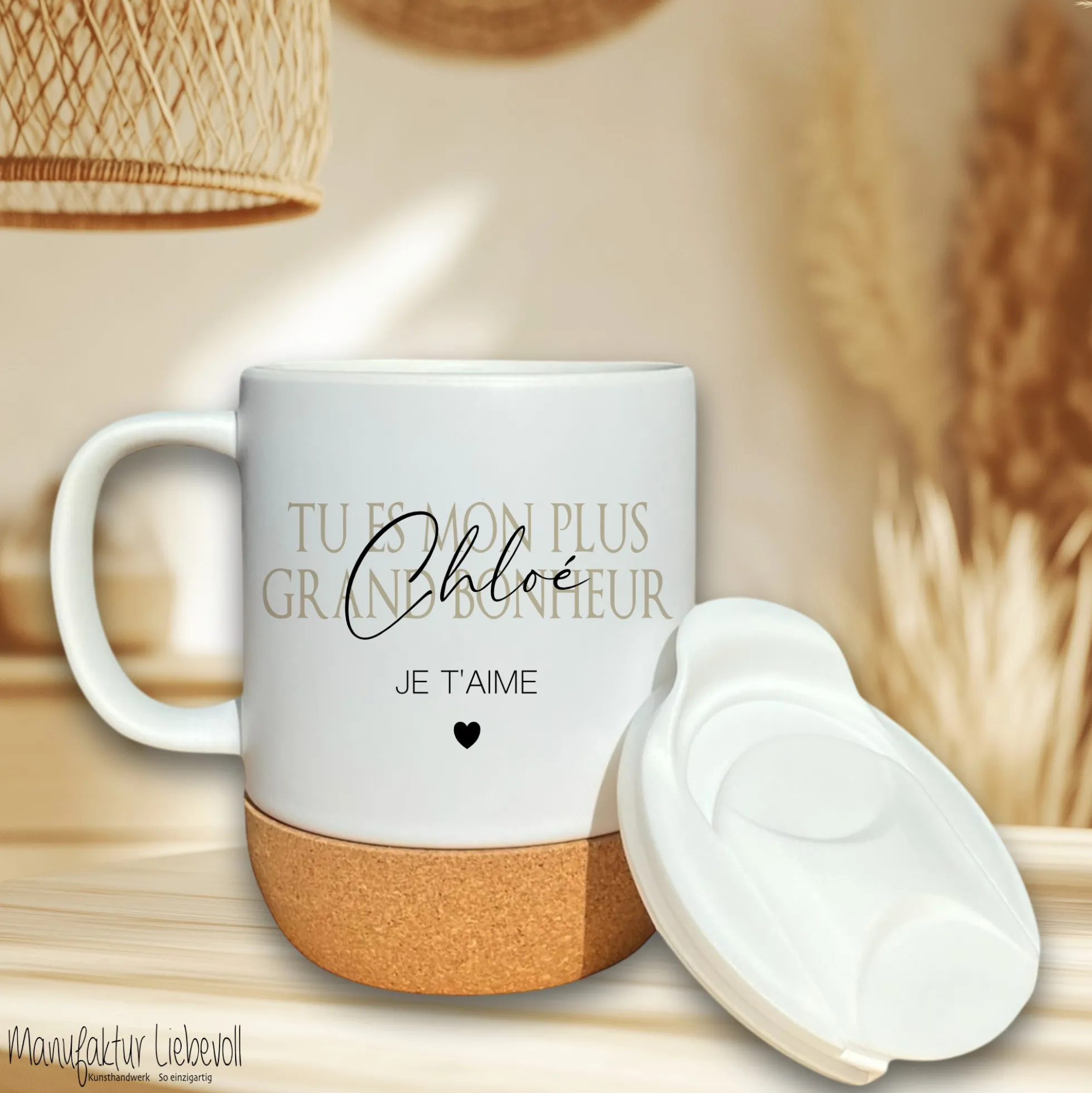 Geschenk Tasse Namen französisch, Kaffeetasse Tee Tasse Geburtstag, Je t'aime Geschenk Freundin Mama Geburtstagsgeschenk Valentinstag Frau