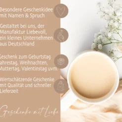 Geschenk Tasse Namen französisch, Kaffeetasse Tee Tasse Geburtstag, Je t'aime Geschenk Freundin Mama Geburtstagsgeschenk Valentinstag Frau