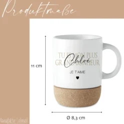 Geschenk Tasse Namen französisch, Kaffeetasse Tee Tasse Geburtstag, Je t'aime Geschenk Freundin Mama Geburtstagsgeschenk Valentinstag Frau
