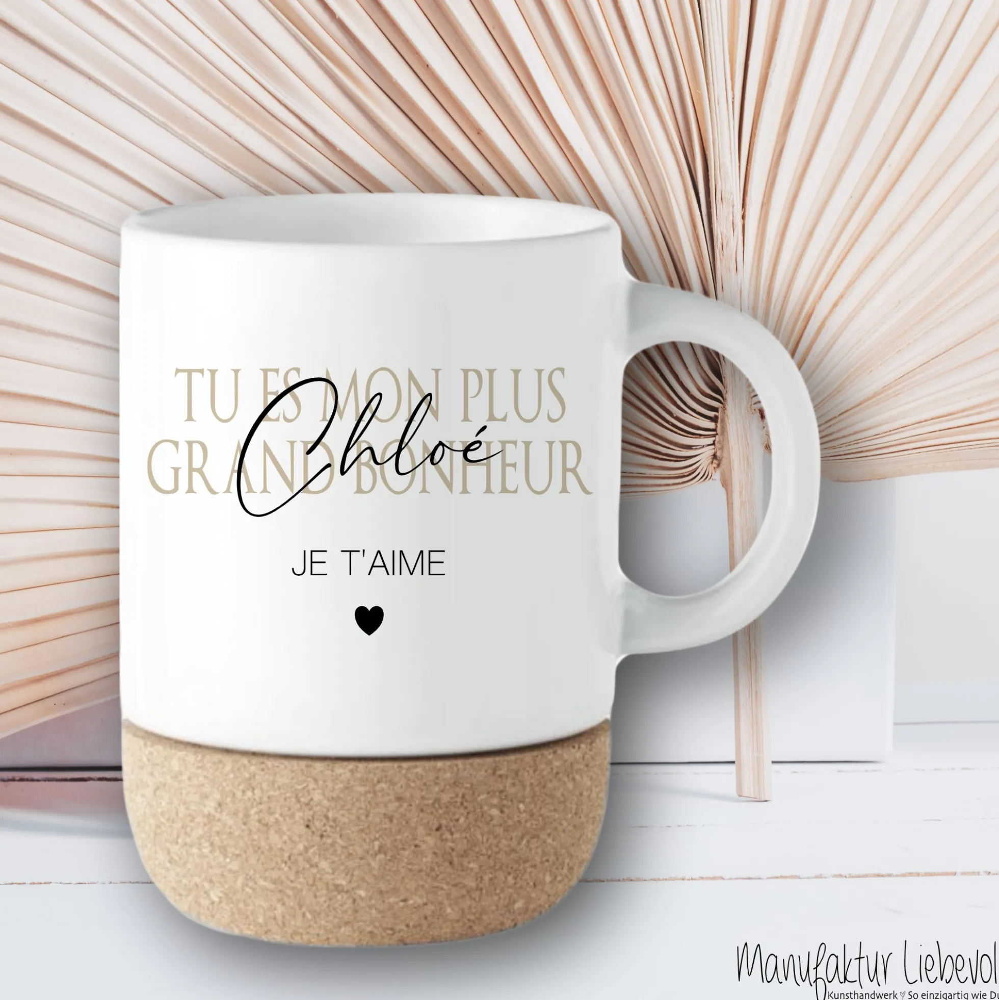 Geschenk Tasse Namen französisch, Kaffeetasse Tee Tasse Geburtstag, Je t'aime Geschenk Freundin Mama Geburtstagsgeschenk Valentinstag Frau
