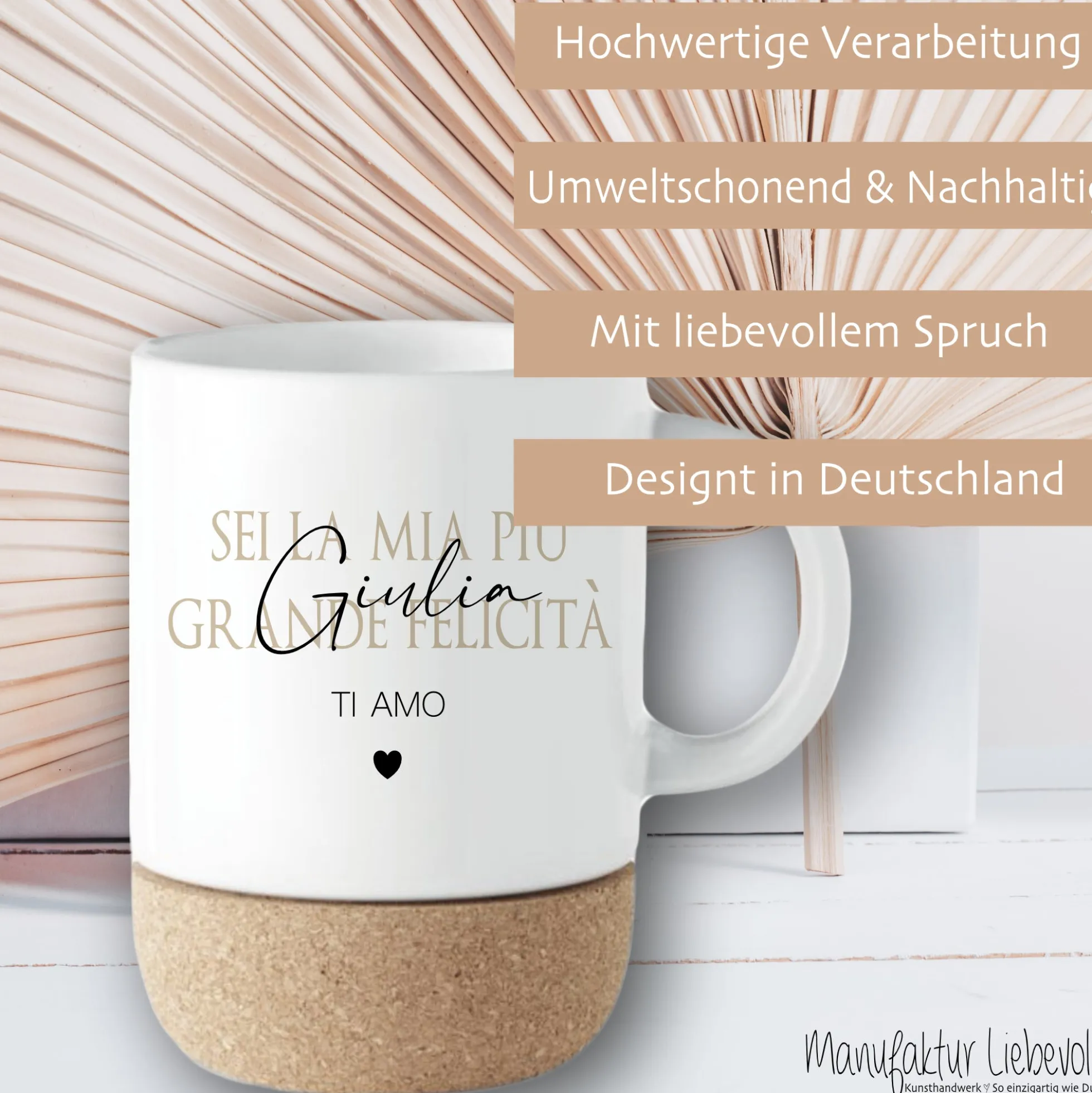 Geschenk Tasse Namen italienisch, Kaffeetasse Tee Tasse Geburtstag, TI AMO Geschenk Freundin Mama Geburtstagsgeschenk Valentinstag Frau