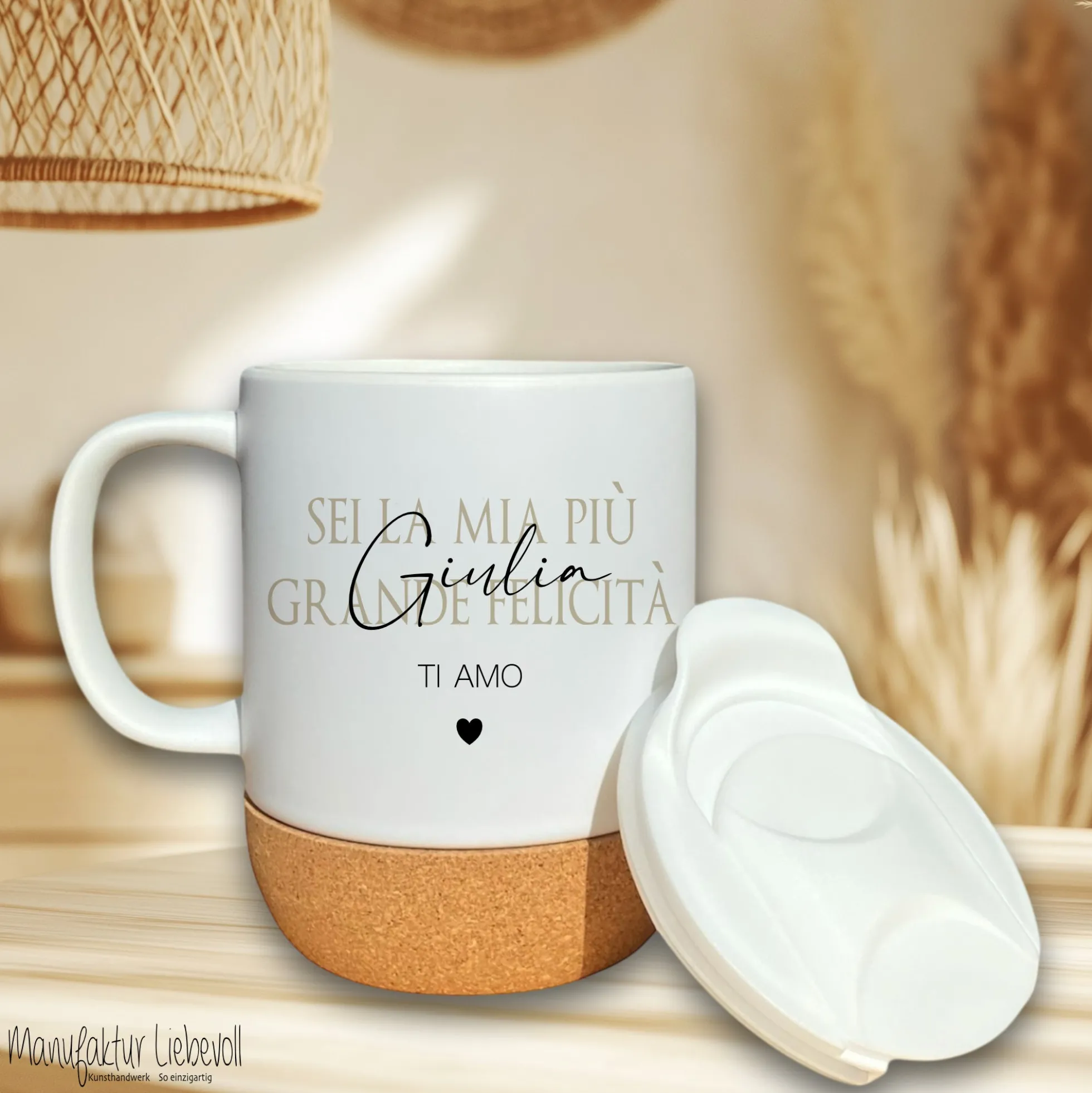 Geschenk Tasse Namen italienisch, Kaffeetasse Tee Tasse Geburtstag, TI AMO Geschenk Freundin Mama Geburtstagsgeschenk Valentinstag Frau