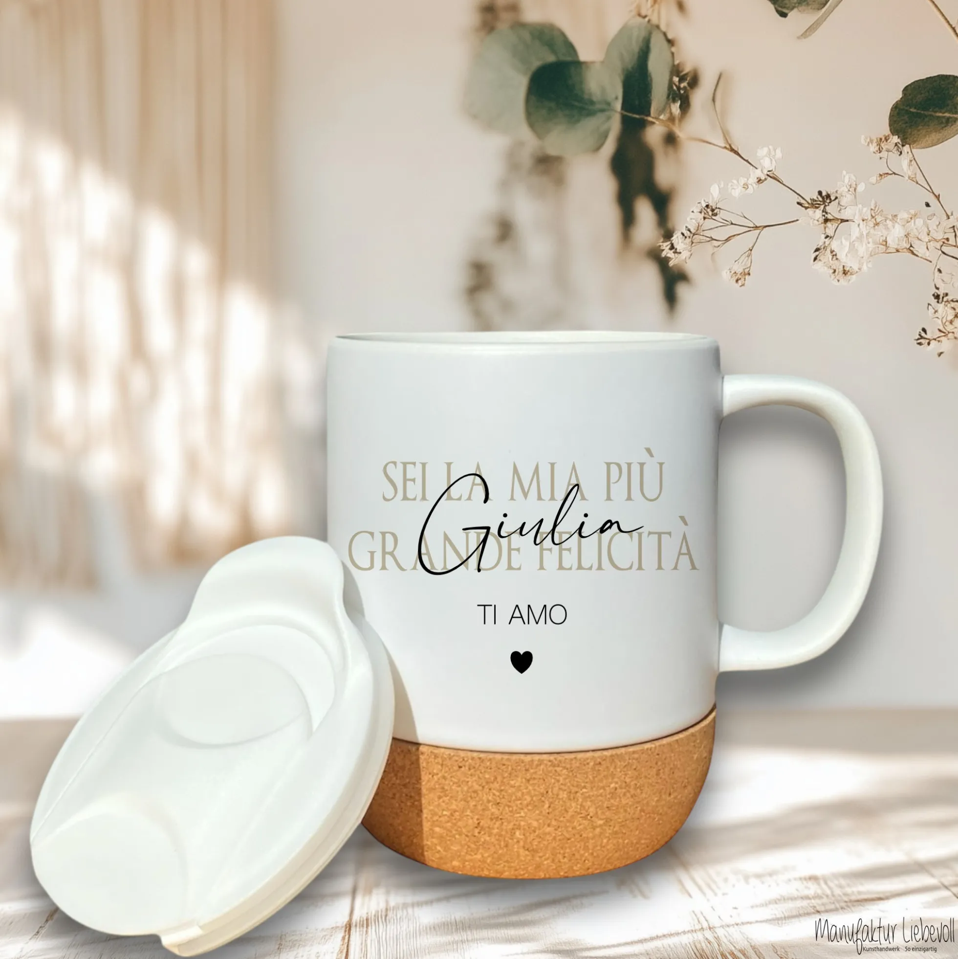 Geschenk Tasse Namen italienisch, Kaffeetasse Tee Tasse Geburtstag, TI AMO Geschenk Freundin Mama Geburtstagsgeschenk Valentinstag Frau
