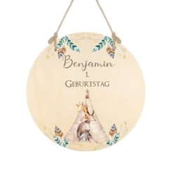 Handgefertigtes u. personalisiertes Holzschild zum Geburtstag | Originelle Geburtstagsdekoration für Kinder | Schönes Geschenk zum Kindergeburtstag | 2 Motivvarianten zur Auswahl