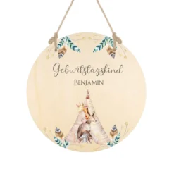 Handgefertigtes u. personalisiertes Holzschild zum Geburtstag | Originelle Geburtstagsdekoration für Kinder | Schönes Geschenk zum Kindergeburtstag | 2 Motivvarianten zur Auswahl
