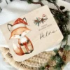 Holzbox Personalisiert Weihnachten Fuchs Geschenkbox Frohe Weihnachten Personalisierte Heiligabend für Kinder Fuchs Weihnachtsbox Holzkiste