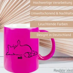 Katzentasse mit Spruch Nö | 4 Tassenfarben zur Auswahl