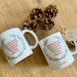 Keramiktasse "Glühwein" mit Spruch | Weihnachtliche Glühweintasse | Tasse aus Keramik zum Weihnachtsfest