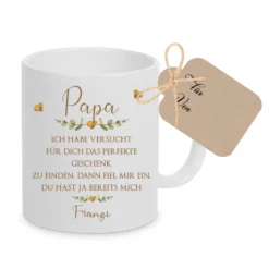 Keramiktasse - Mama - Oma - Papa - Opa mit Spruch und Namen der Kinder | Personalisierte Kaffee- Teetasse | 8 Varianten zur Auswahl