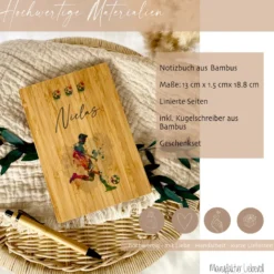 Kinder Notizbuch Löwe mit Namen des Kindes | personalisiertes Tagebuch Schreibheft für Jungen als besonderes Geschenk Geburtstag | 7 Motivvarianten zur Auswahl