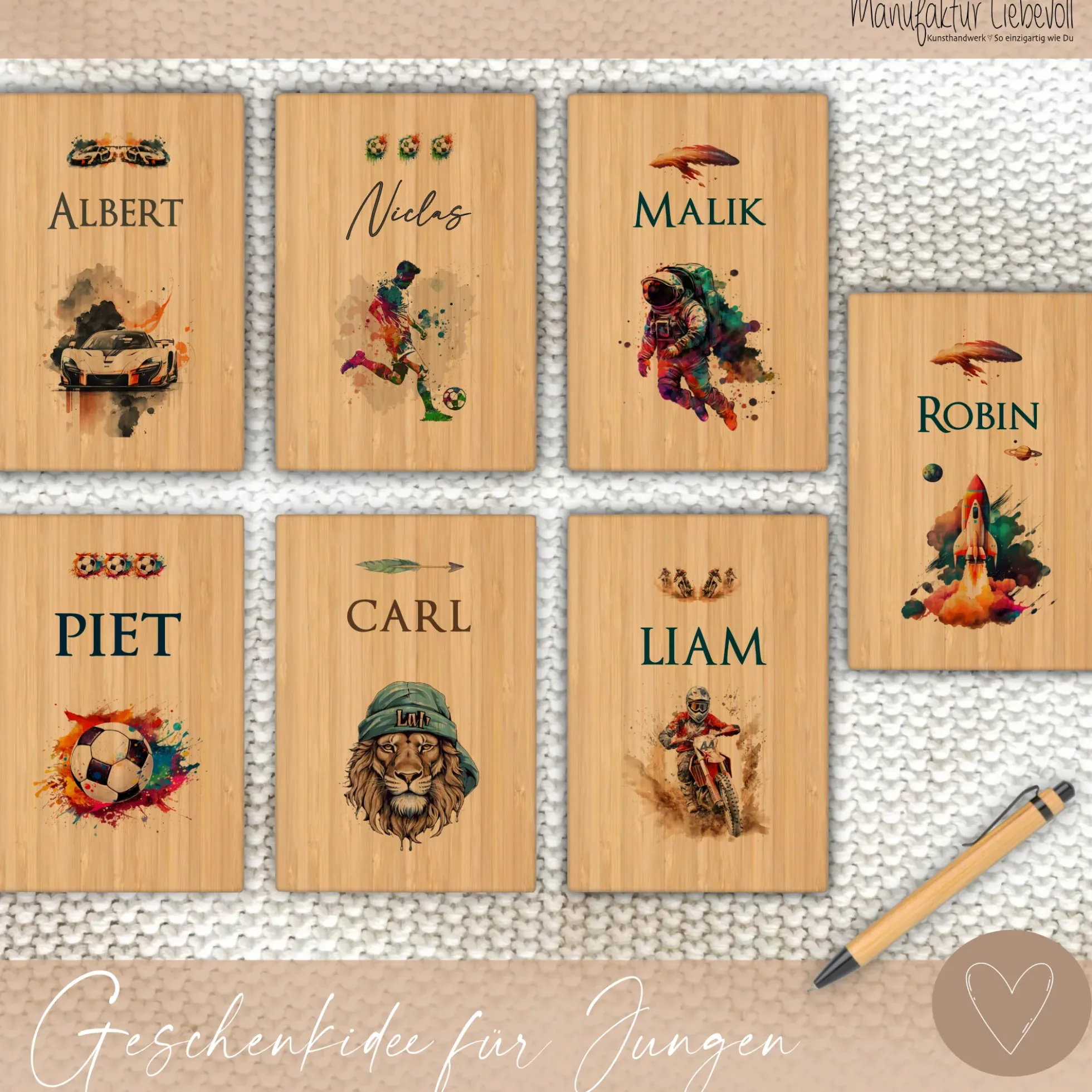 Kinder Notizbuch Rakete mit Namen | personalisiertes Tagebuch Schreibheft für Jungen als besonderes Geschenk Geburtstag | 7 Motivvarianten zur Auswahl