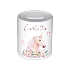 Kinder Spardose Löwe mit Namen für Kinder | Personalisiertes Geschenk für Mädchen u. Jungen | Originelles Geldgeschenk u. handgefertigte Geschenkidee | 11 Motive zur Auswahl