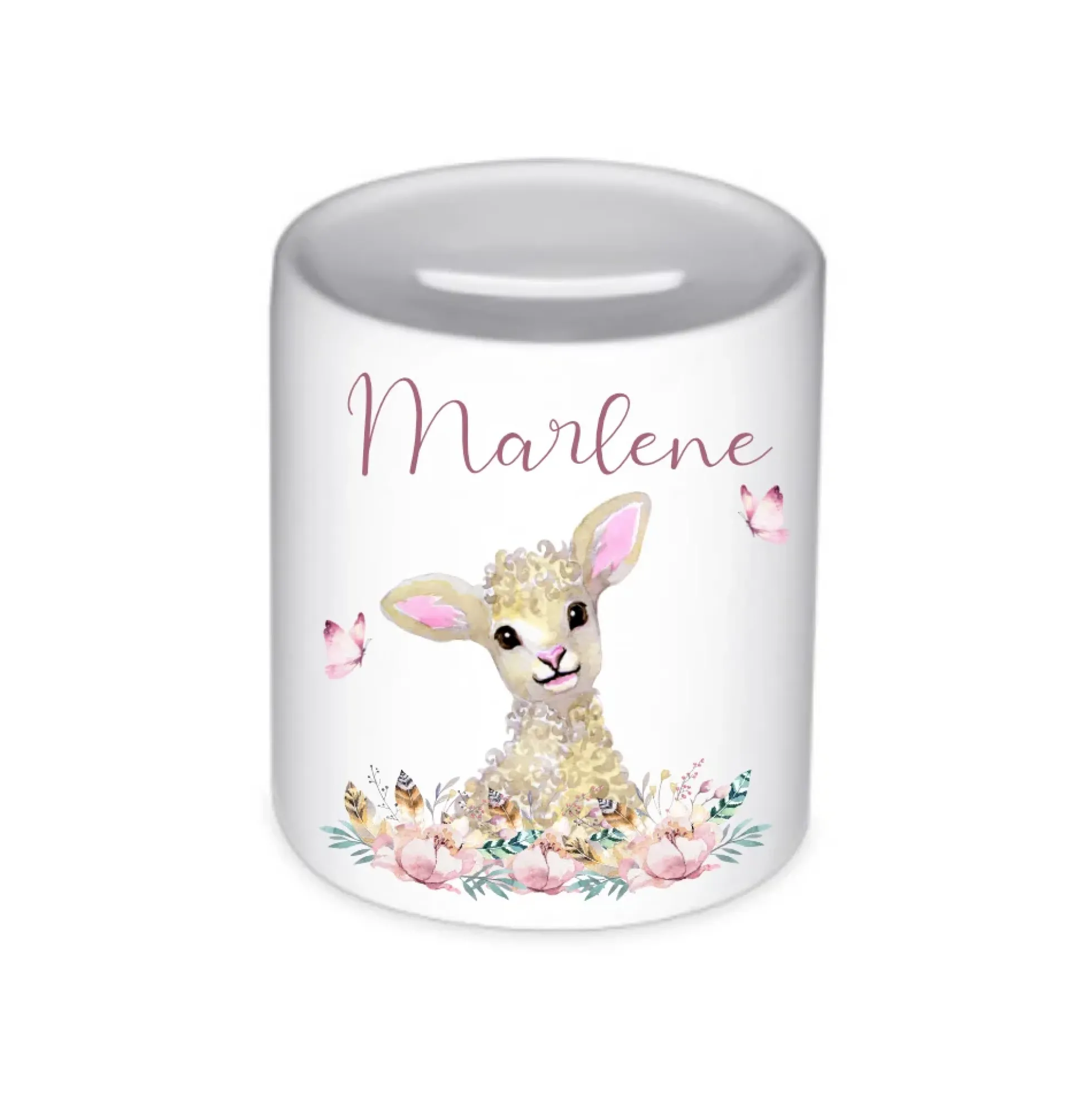 Kinder Spardose Löwe mit Namen für Kinder | Personalisiertes Geschenk für Mädchen u. Jungen | Originelles Geldgeschenk u. handgefertigte Geschenkidee | 11 Motive zur Auswahl