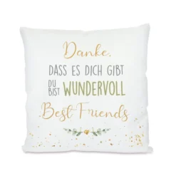 Kissen "Best Friends" mit schönem Spruch | Perfektes Geschenk für die beste Freundin | Ideales Freundschaftsgeschenk | 8 Motivvarianten zur Auswahl