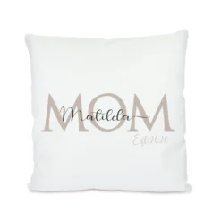 Kissen für die Mama | Personalisiertes Geschenk mit Namen des Kindes | Besondere Geschenkidee für Mütter | 4 Motivvarianten zur Auswahl