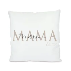 Kissen für die Mama | Personalisiertes Geschenk mit Namen des Kindes | Besondere Geschenkidee für Mütter | 4 Motivvarianten zur Auswahl