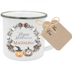 Kissen "Happy Halloween" mit Namen | Originelles Geschenk zu Halloween u. tolle Dekoration | 4 Produktvarianten zur Auswahl