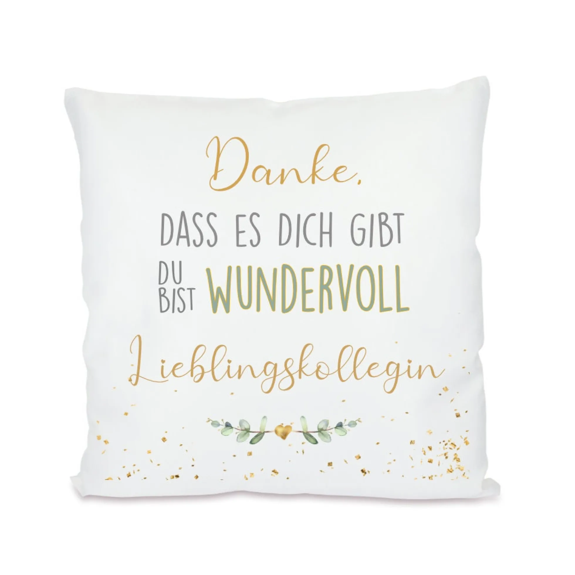 Kissen mit Spruch für die "Lieblingskollegin" | Geschenkidee als Dankeschön für die Arbeitskollegin | 8 Motivvarianten zur Auswahl