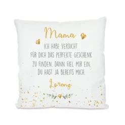 Kissen mit Spruch "Mama, wir haben versucht..." | Personalisiertes Geschenk für Mütter | 4 Motivvarianten zur Auswahl