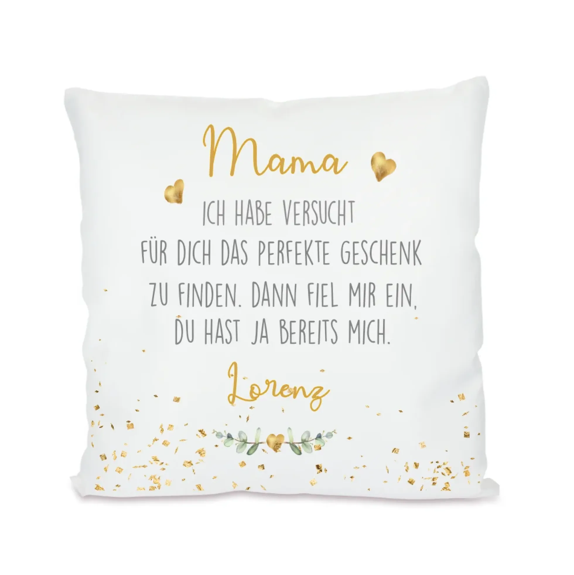 Kissen mit Spruch "Mama, wir haben versucht..." | Personalisiertes Geschenk für Mütter | 4 Motivvarianten zur Auswahl