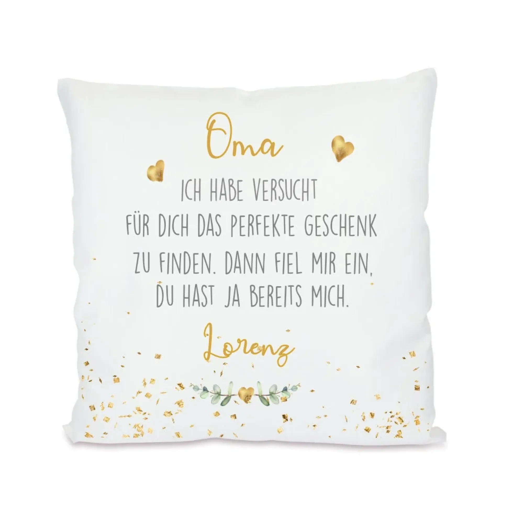 Kissen mit Spruch "Mama, wir haben versucht..." | Personalisiertes Geschenk für Mütter | 4 Motivvarianten zur Auswahl