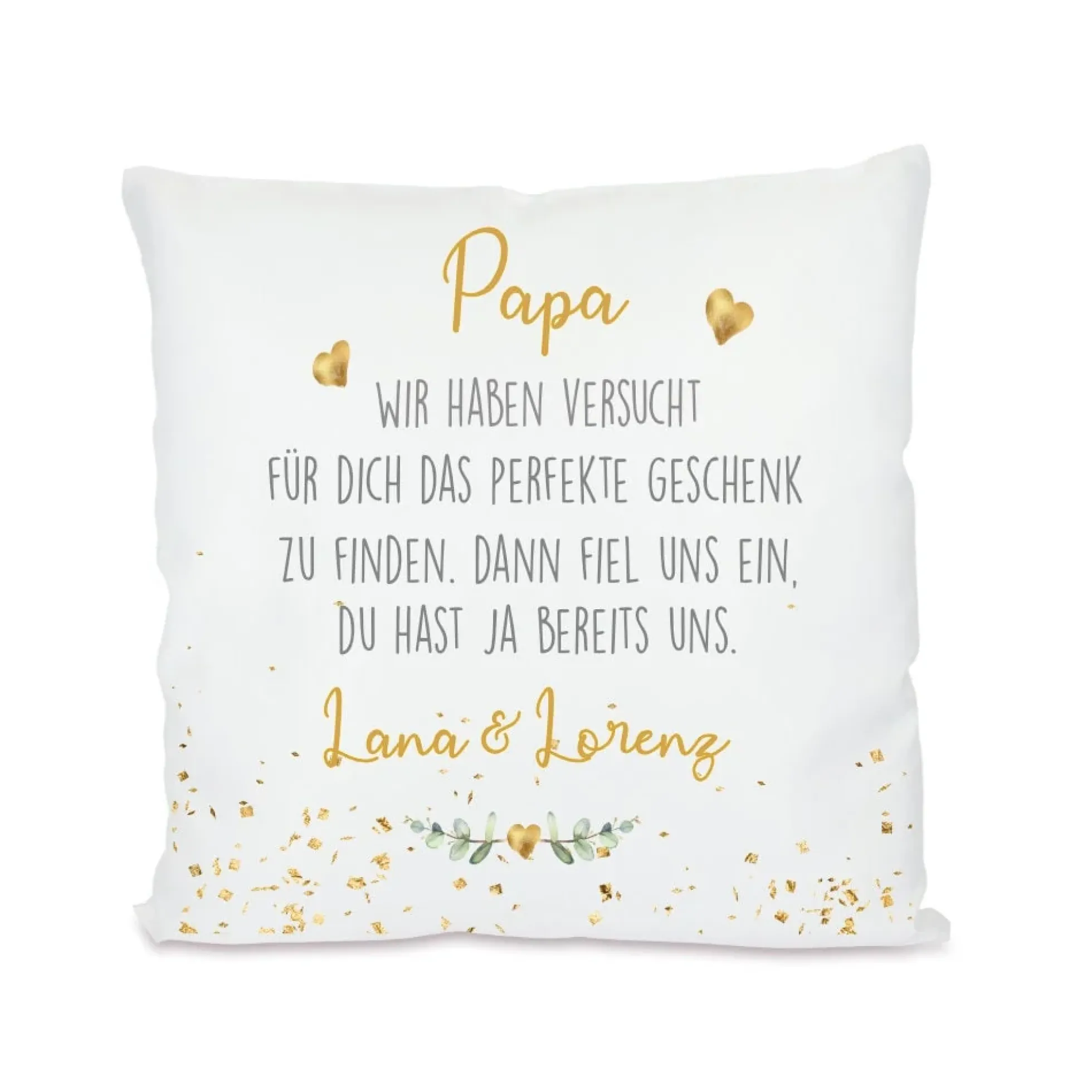 Kissen mit Spruch "Mama, wir haben versucht..." | Personalisiertes Geschenk für Mütter | 4 Motivvarianten zur Auswahl