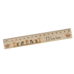 Lineal "Boho Tiere" für Kinder mit Namen | Personalisiertes Geschenk | Holzlineal mit Namen